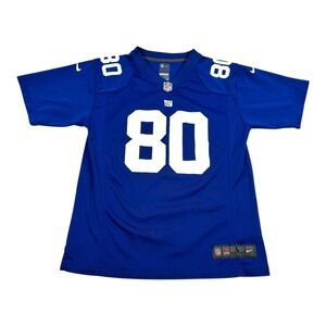 New York Giants Football Jersey Boys Youth Large Blue NFL Nike Cruz 80